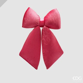 Set 2 pz. Fiocco in Velluto Dark Pink EDG h.38 cm.
