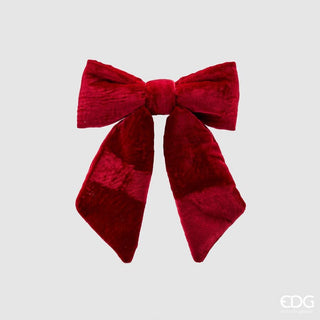 Set 2 pz. Fiocco in Velluto Burgundy EDG h.25 cm.