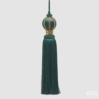 Set  4 pz. Decorazione Nappa Gemma Meridian Verde EDG h.27 cm.