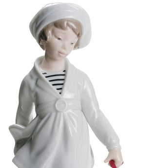 Figura Lladrò "Bimba con Bulldog Francese"