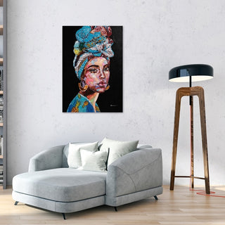Quadro Beauty With Blue Turban II Imageland 70x100 cm.