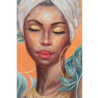 Quadro Beauty With White Turban Imageland 60x90 cm.
