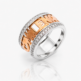 Anello Personalizzabile Con Nome in Argento 925% Oro Rosa e Swarovski