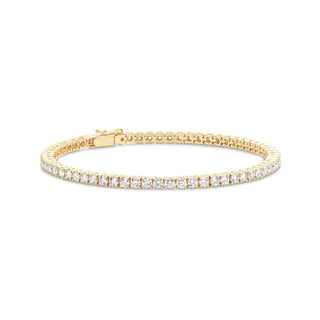 Bracciale Tennis Gold "Diamond" In Argento 925% 3 mm.