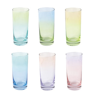 Set 6 Long Drink "Rainbow" Easy Life