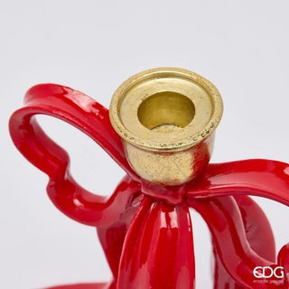 Portacandela Fiocco di Natale EDG h.20 cm.