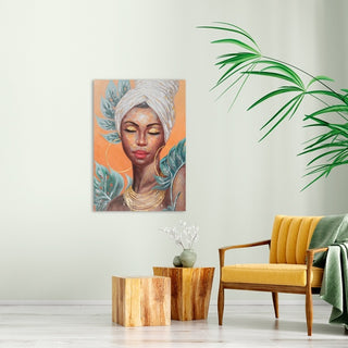 Quadro Beauty With White Turban Imageland 60x90 cm.