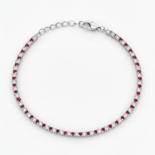 Bracciale Tennis Argento 925% White Rubin 1,5 mm.