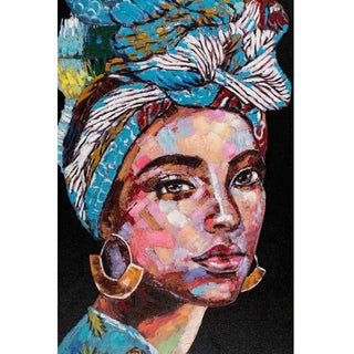 Quadro Beauty With Blue Turban II Imageland 70x100 cm.