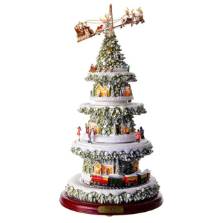 Carillon Albero di Natale con 4 Scene Natalizie Mr. Christmas h.45 cm.