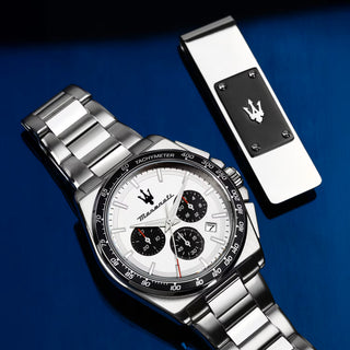 Set Orologio Cronografo +Fermasoldi "Velocità" Maserati