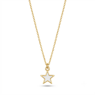 Collana Stella Bianca in Argento 925%