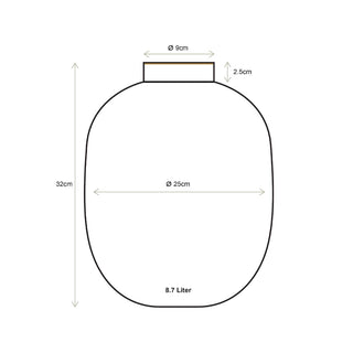Vaso Metal Mid Pip Studio h.31.5 cm.