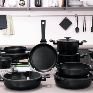 Set 3 Padelle con Coperchio "Titan Pro Green" Sambonet