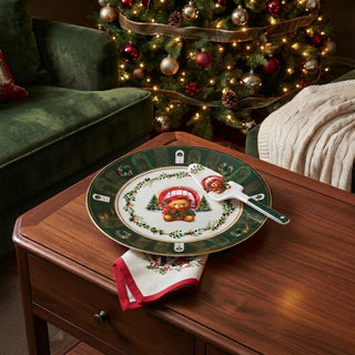 Set Piatto Panettone+Paletta per Dolci Xmas Teddy Fade Maison