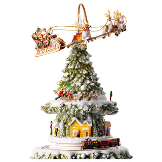 Carillon Albero di Natale con 4 Scene Natalizie Mr. Christmas h.45 cm.