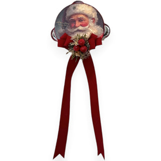 Tamburello Appendino Babbo Natale Madame Fioccò 10 cm.