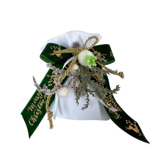 Bomboniera Sacchetto con Fiocco Velluto Verde