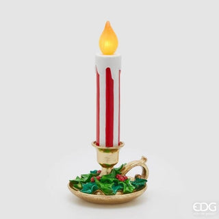 Candela con Led e Piattino EDG 38 cm.