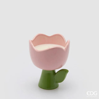 Bomboniera Candela Tulip Rose Water EDG h.11 cm.
