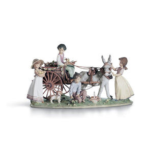 Scultura Bimbi "Una Gita" Edizione Limitata Lladrò