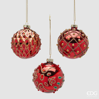 Set 6 Sfere di Natale Deco Mix Ø 8 cm.