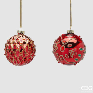 Set 6 Sfere di Natale Deco Mix Ø 8 cm.