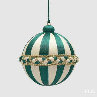 Set 2 pz. Addobbi Palla Treccia Verde EDG