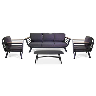 Salotto con Divano a Tre Posti+2 Poltrone+Tavolino "New Riverside" Vacchetti