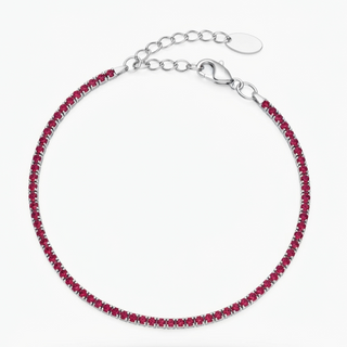 Bracciale Tennis Argento 925% Rubin 1,5 mm.