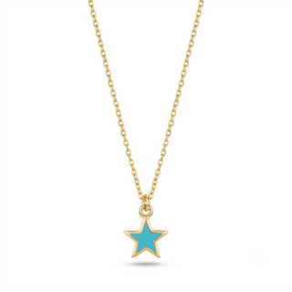 Collana Stella Azzurra in Argento 925%