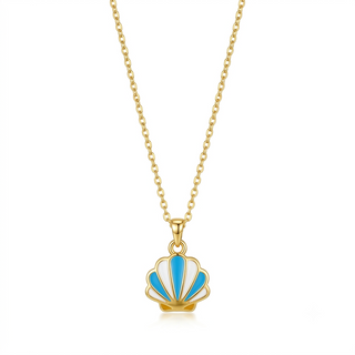 Collana Conchiglia Azzurra in Argento 925%