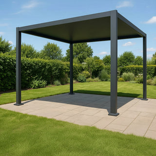 Gazebo Pergola Alluminio Antracite "Wyoming" Vacchetti 3x3h2,5 m