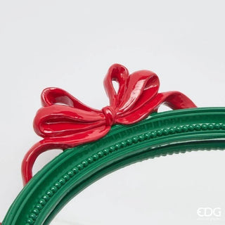 Vassoio Decorativo Verde Fiocchi Ovale EDG