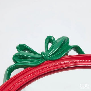 Vassoio Decorativo Rosso Fiocchi Ovale EDG