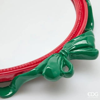Vassoio Decorativo Rosso Fiocchi Ovale EDG