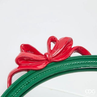Vassoio Decorativo Verde Fiocchi Ovale EDG