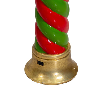 Candela Verde/Rosso con LED h. 114 cm.