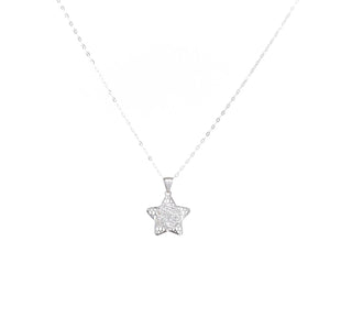 Collana Con Stella In Oro Bianco 18 kt