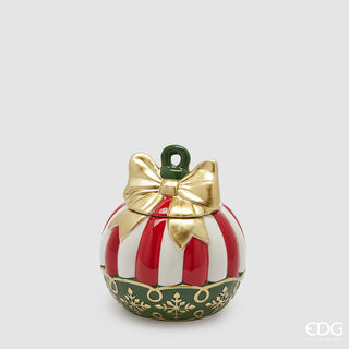 Contenitore Palla Xmas EDG h.17.5 cm.