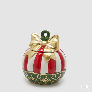 Contenitore Palla Xmas EDG h.21 cm.