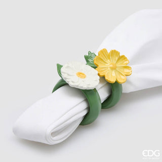 Set 8 Legatovaglioli Fiore in Ceramica EDG h.7 cm