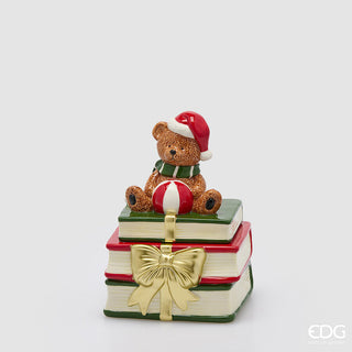 Contenitore Orso con Libri EDG 16.5xh.23 cm.