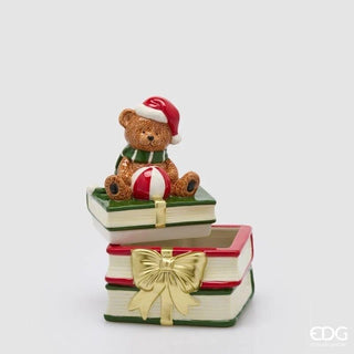Contenitore Orso con Libri EDG 16.5xh.23 cm.