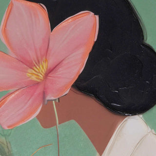 Quadro Donna con Fiore Garpe Interiores 80sx4x120 cm.