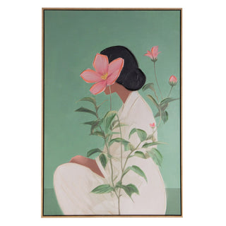Quadro Donna con Fiore Garpe Interiores 80sx4x120 cm.