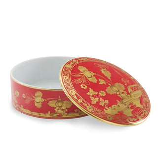 Scatola Portaoggetti "Oriente Italiano Rubrum" Richard Ginori Ø 13.2 cm.