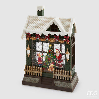 Diorama Casetta con Musica, Led e Movimento EDG h.26 cm.