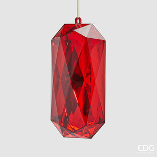 Set 2 pz. Decoro Diamante Rettangolare da Appendere EDG h.19,5 cm.