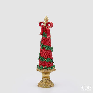 Decoro Pino con Fiocco EDG h.48 cm.